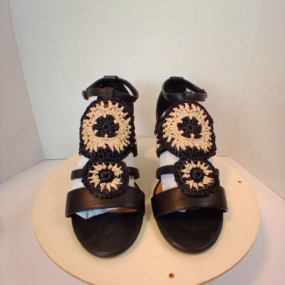 COMFORTVIEW Black Woven Open Toe Women's Sandals Size 7M - Picture 5 of 14